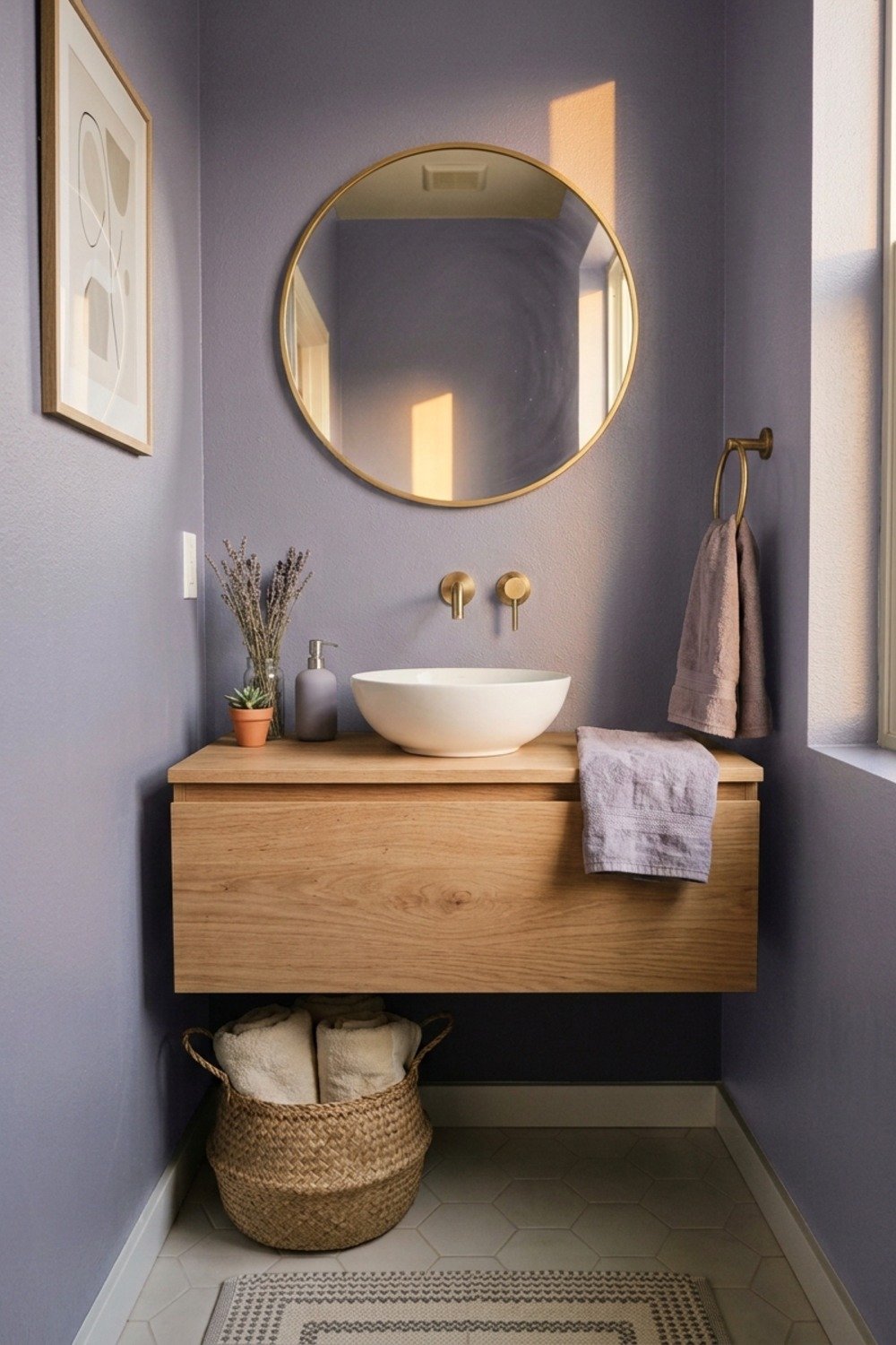 12. Lavender gray in a small space
