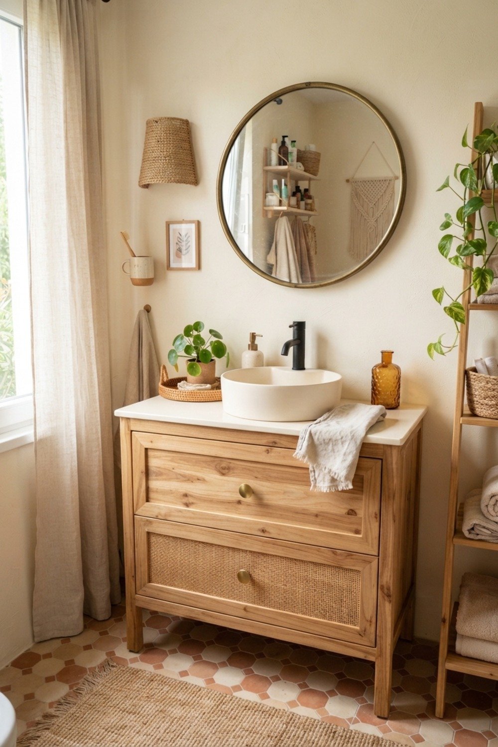 27. Ivory beside natural wood