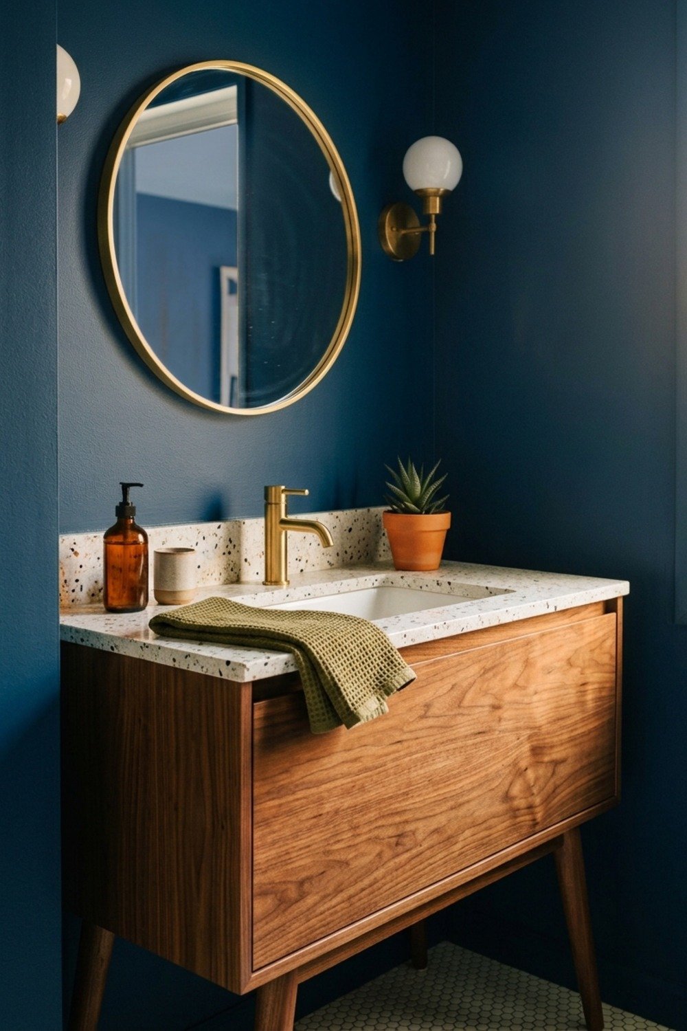 4. Navy on all four walls
