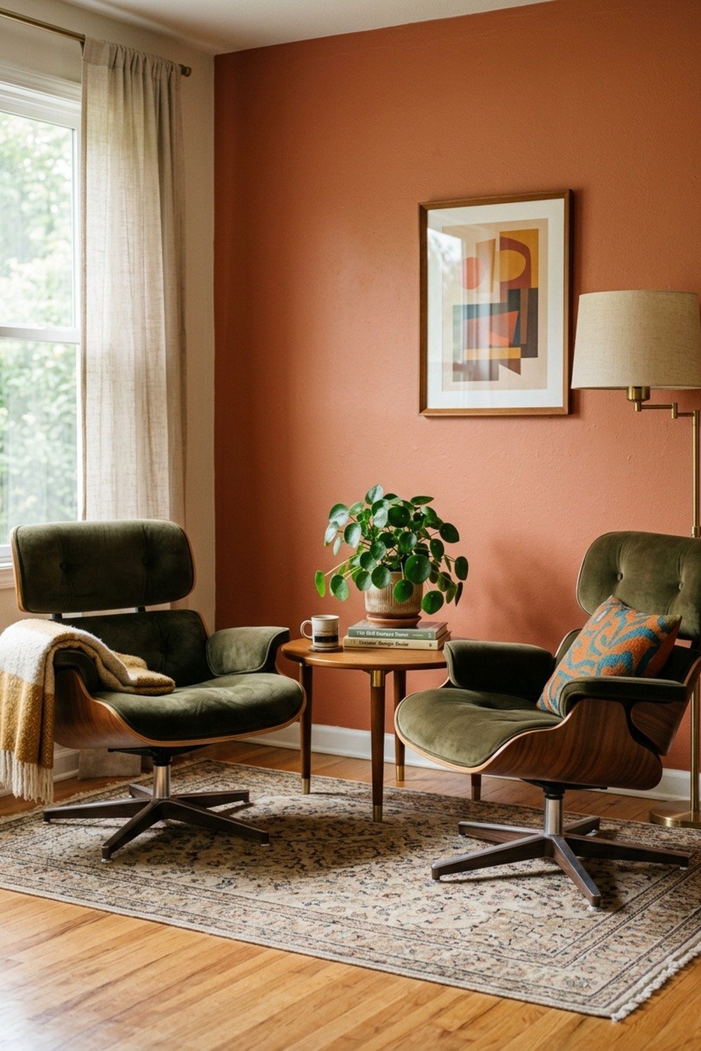 14. Two swivel chairs in place of a loveseat