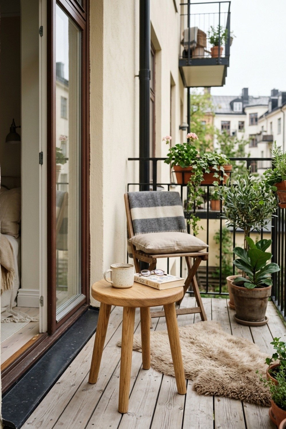 17. A stool that works as a table
