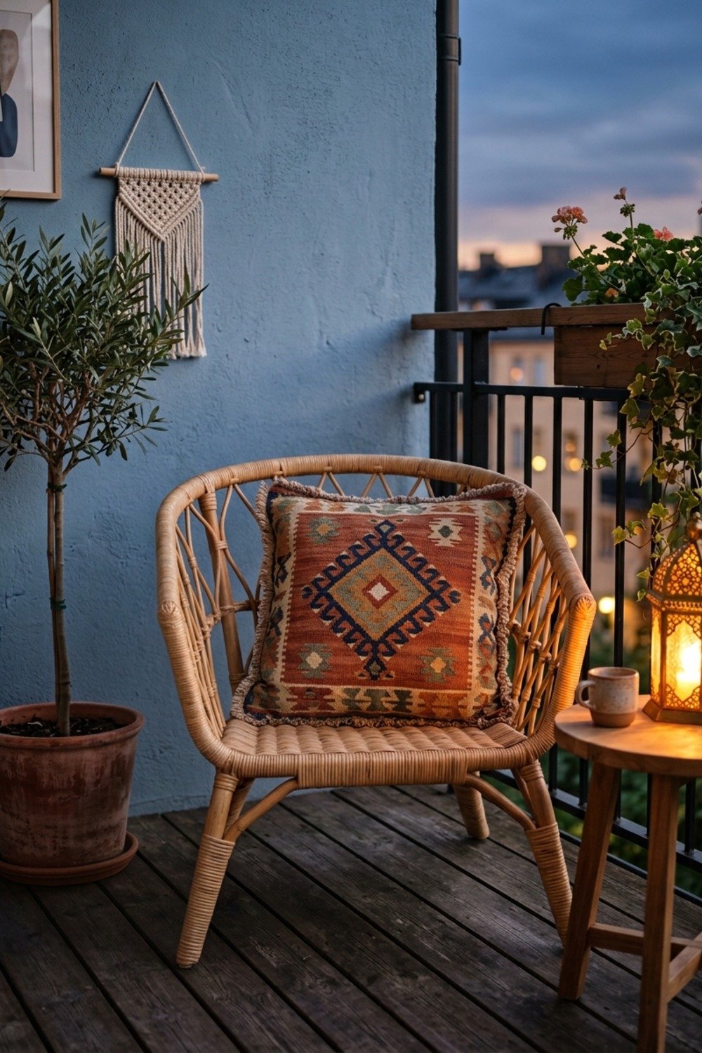22. One good cushion in an outdoor fabric