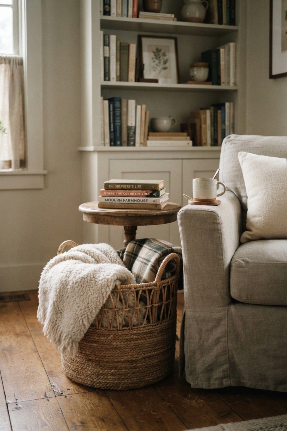 12. Keep a blanket basket within reach