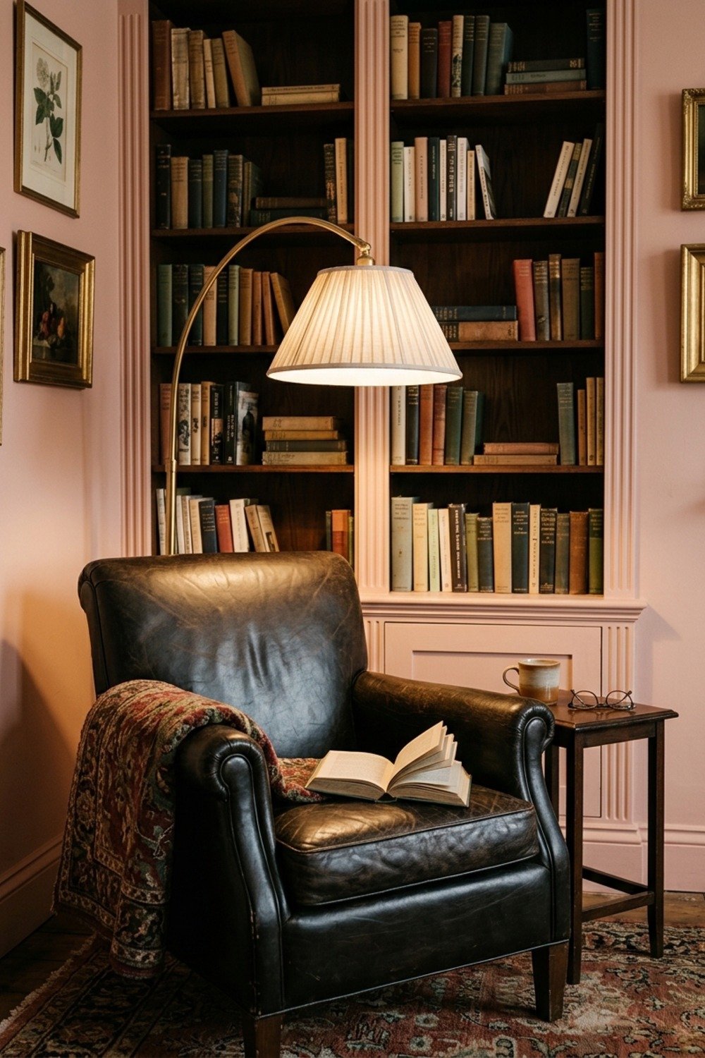 19. Arc a floor lamp over the chair