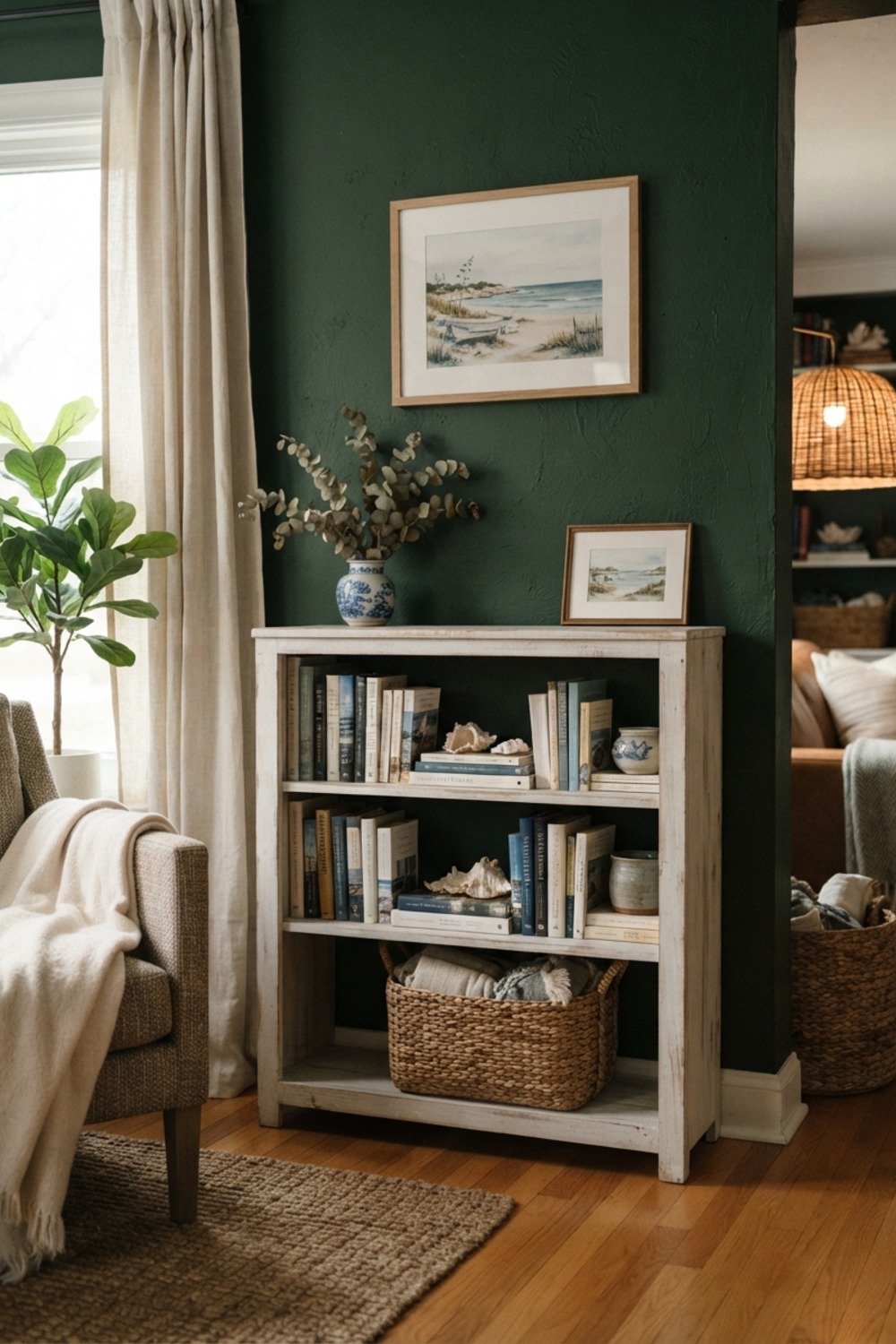 3. Choose a low bookcase under 36 inches