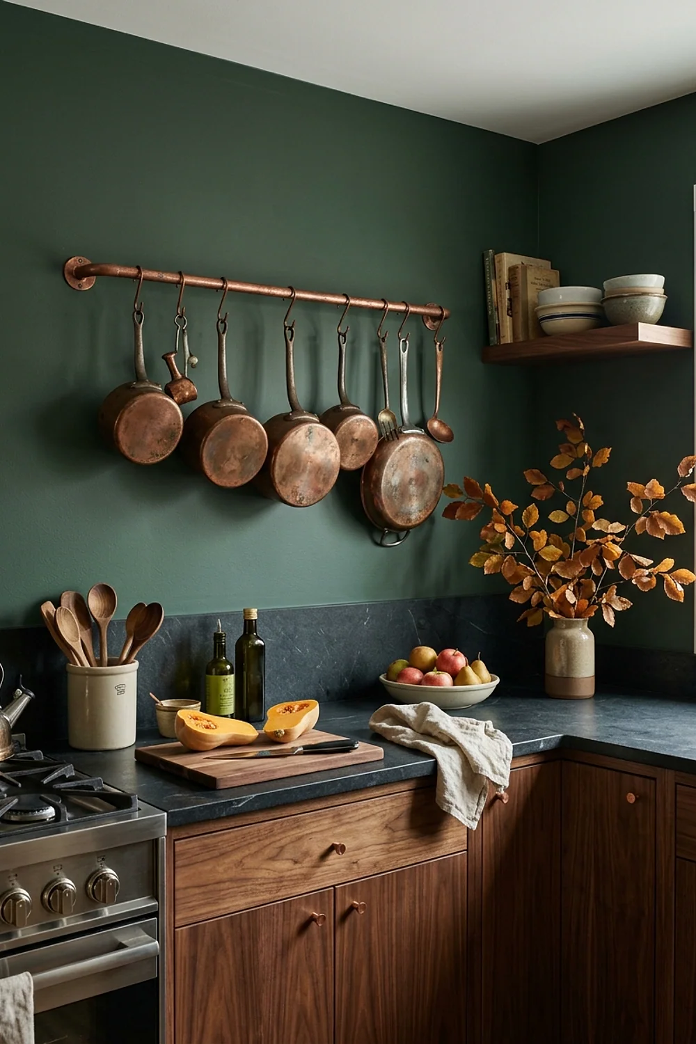 Copper pot rail