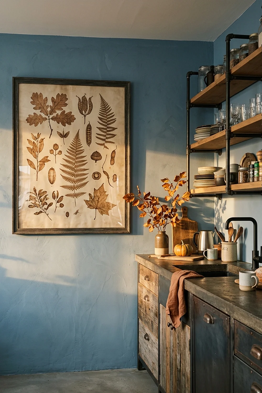 One oversized botanical print
