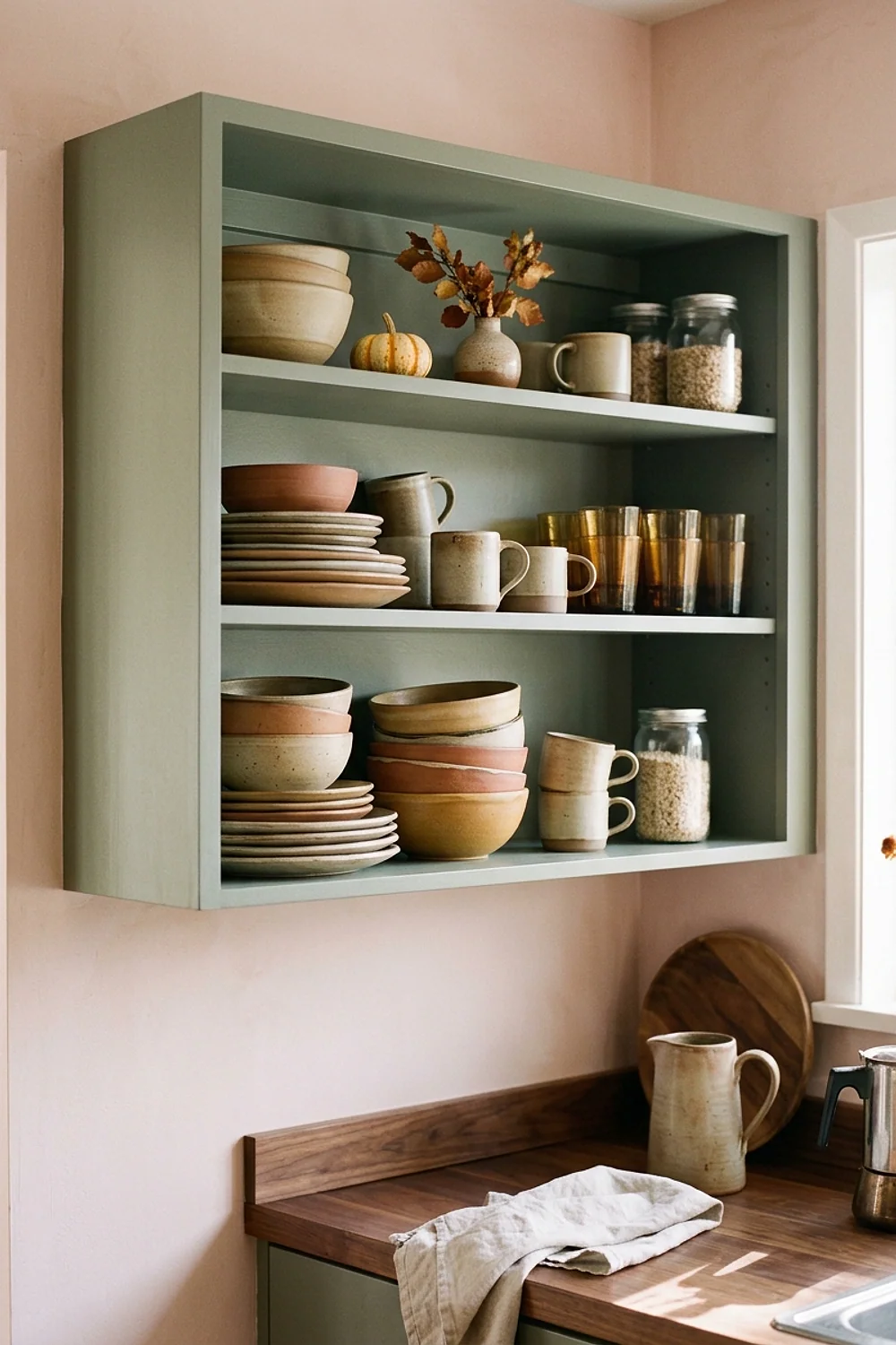 Open shelves