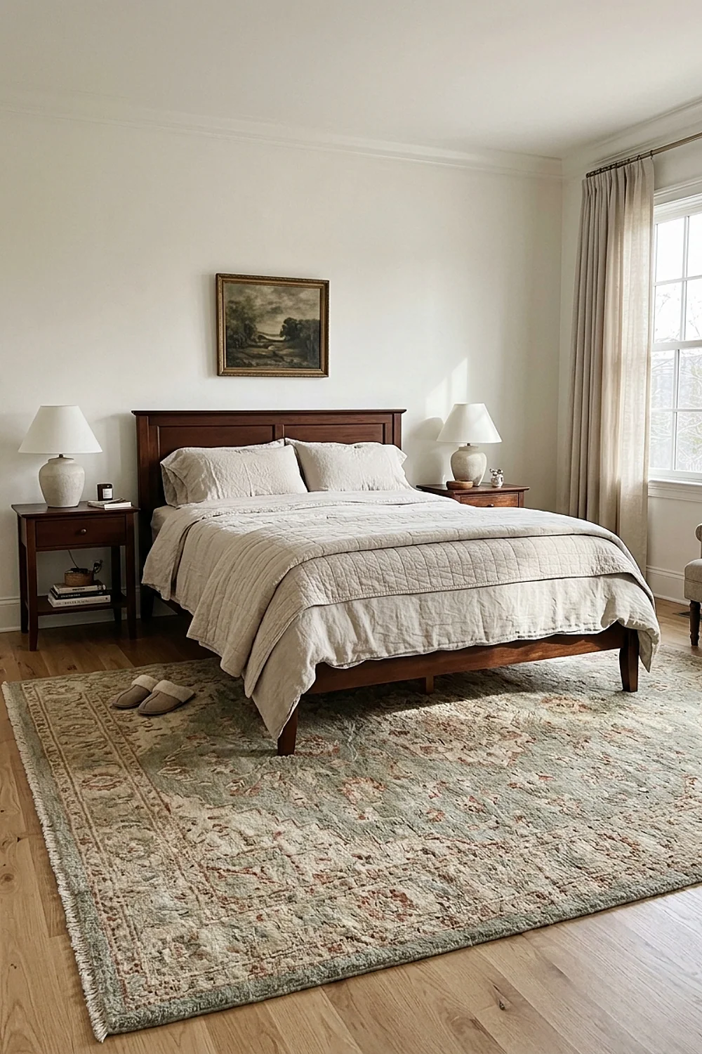 8-by-10 wool rug