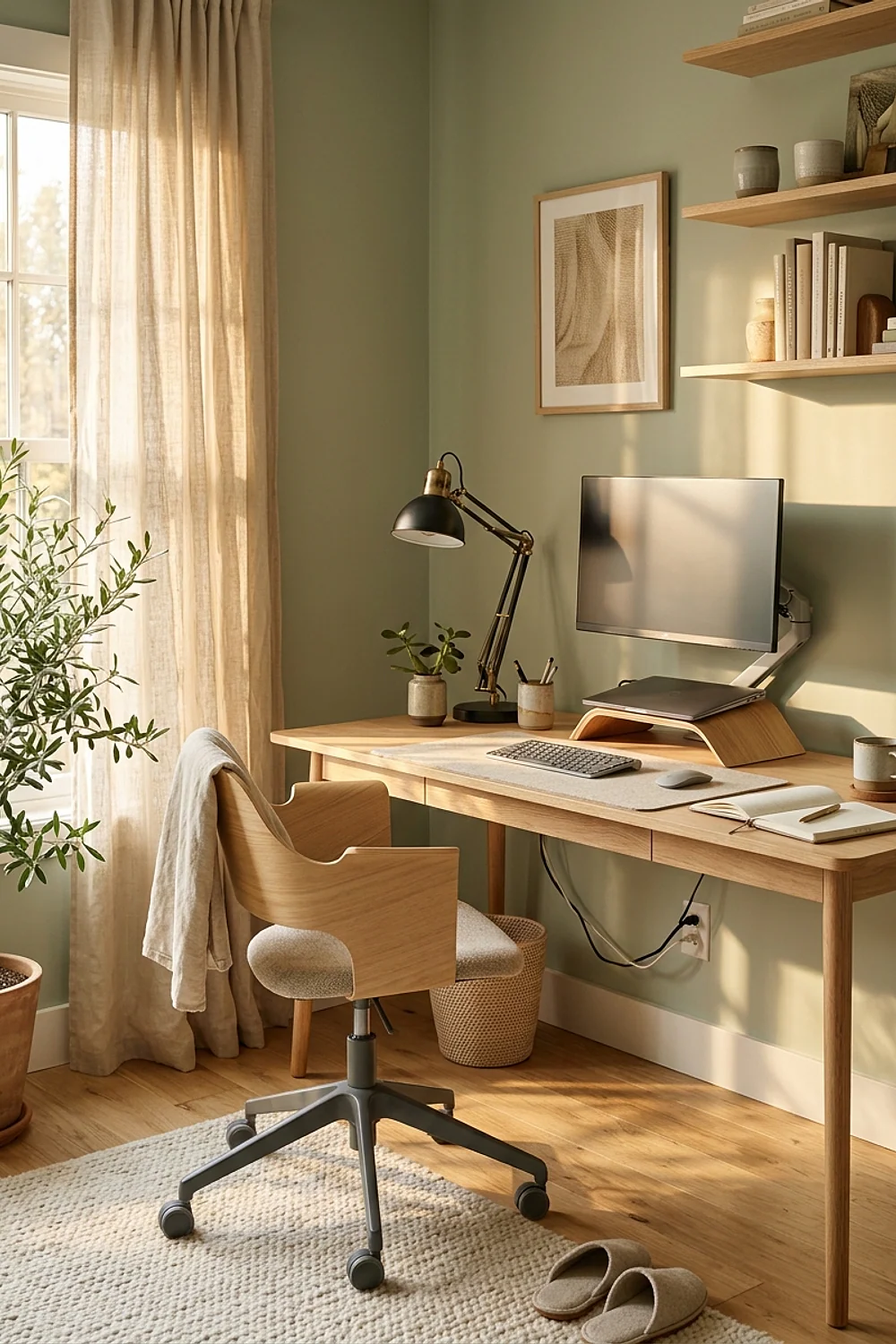 Position the task lamp opposite