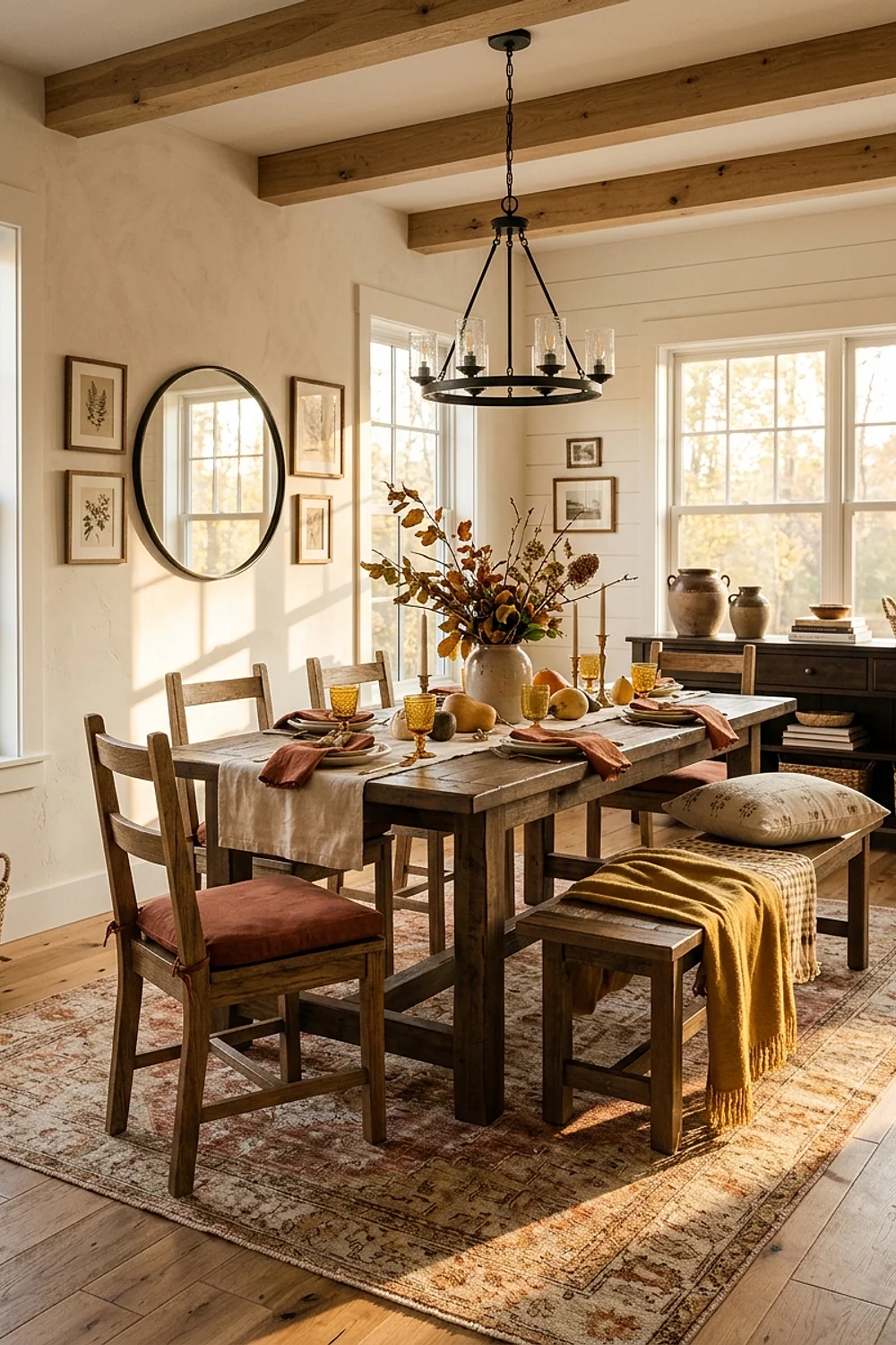 Fall dining room decor