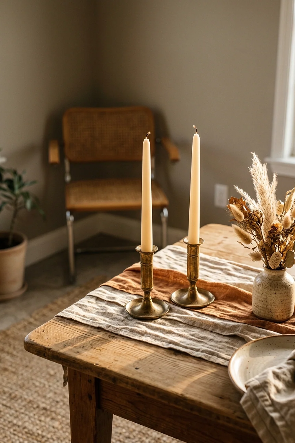 Ten-inch taper candles