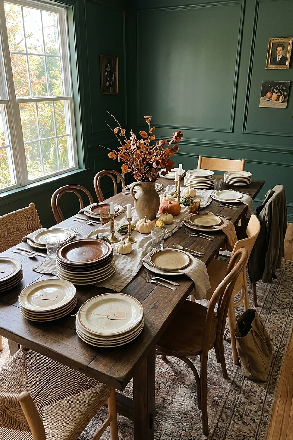 Vintage ironstone and stoneware plates