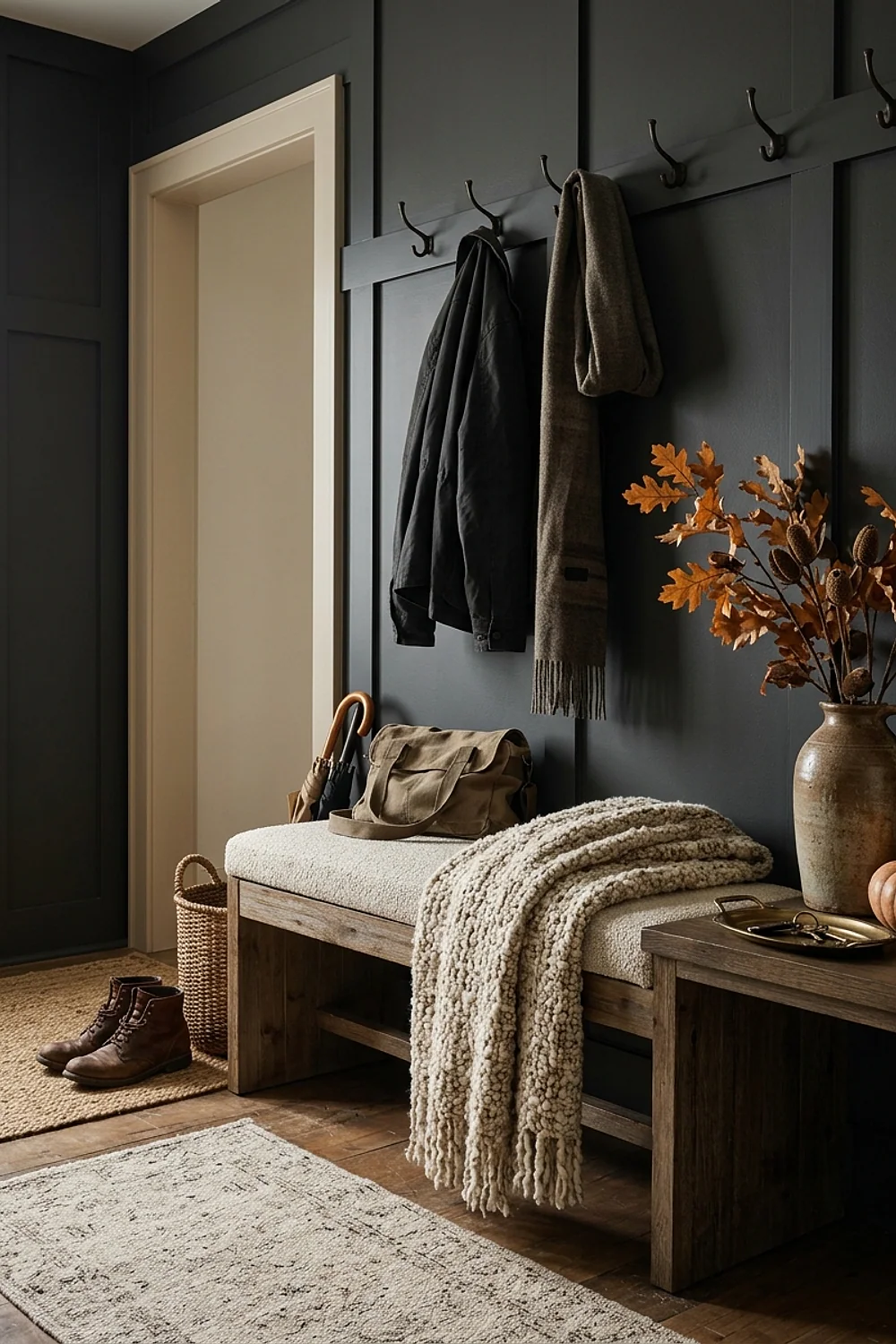 Fall entryway styling
