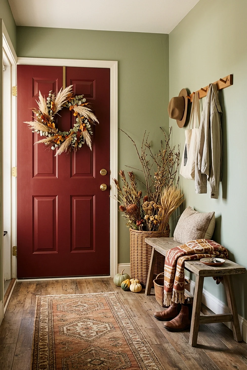Deep red door