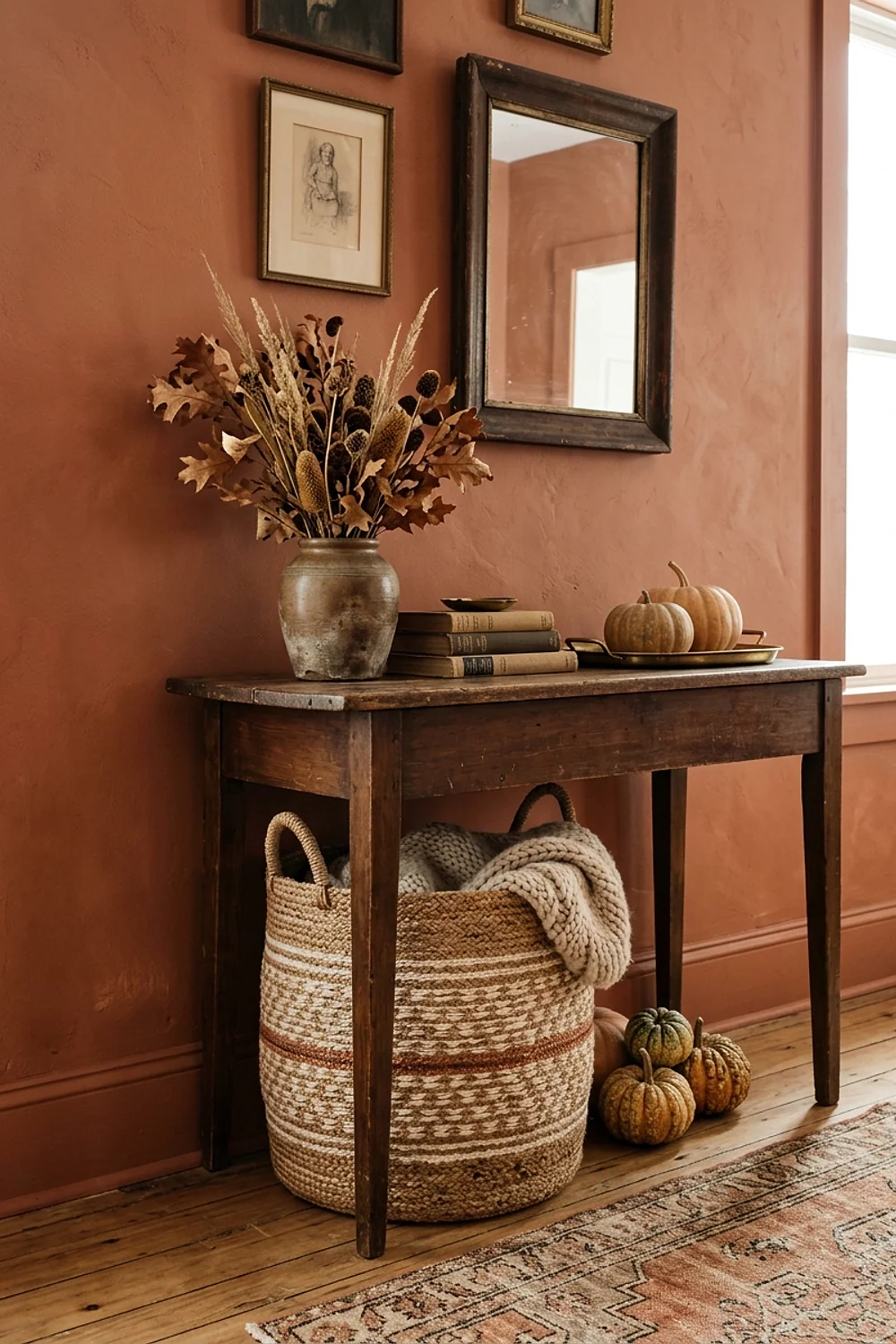Cream and jute baskets