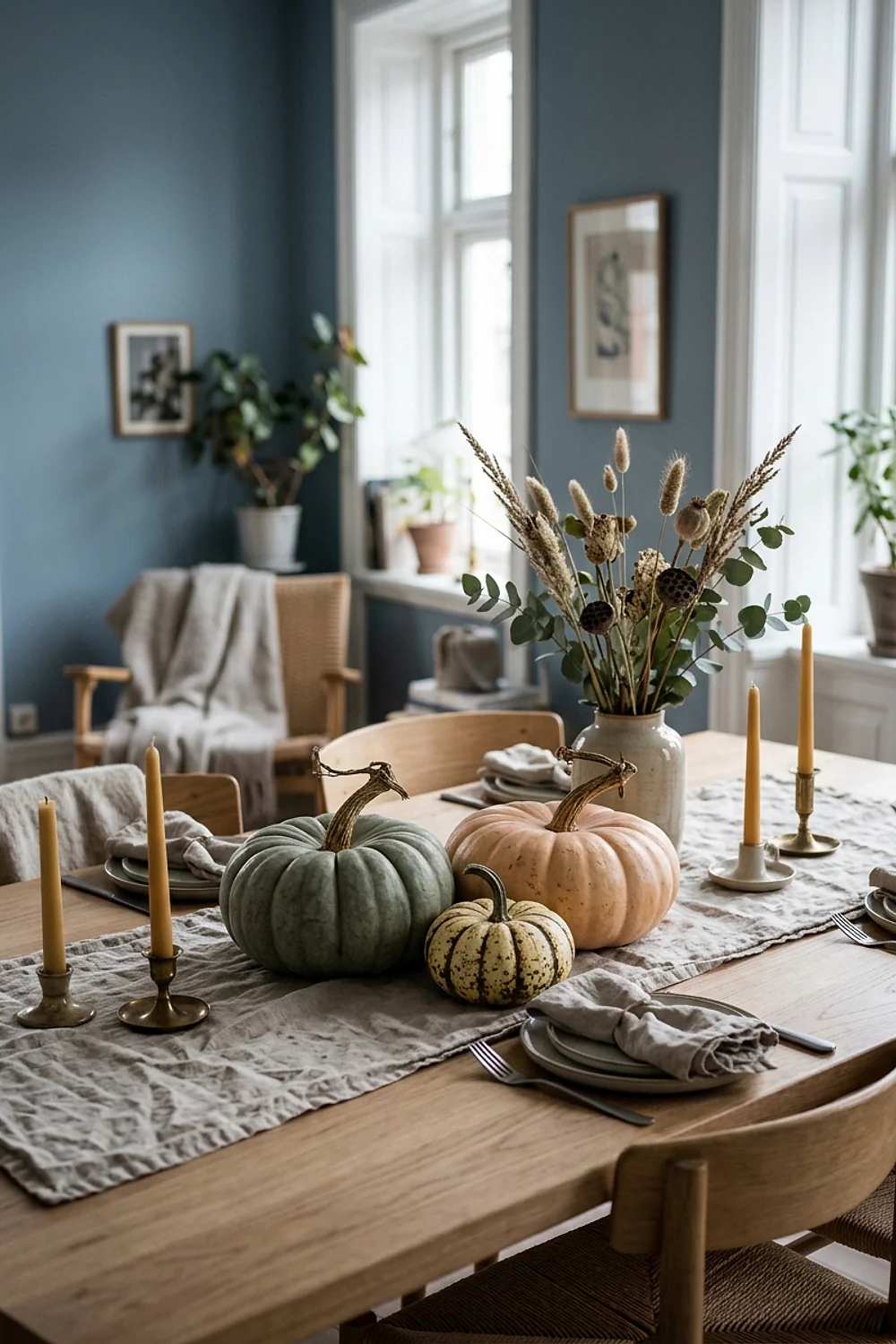 Three heirloom pumpkins