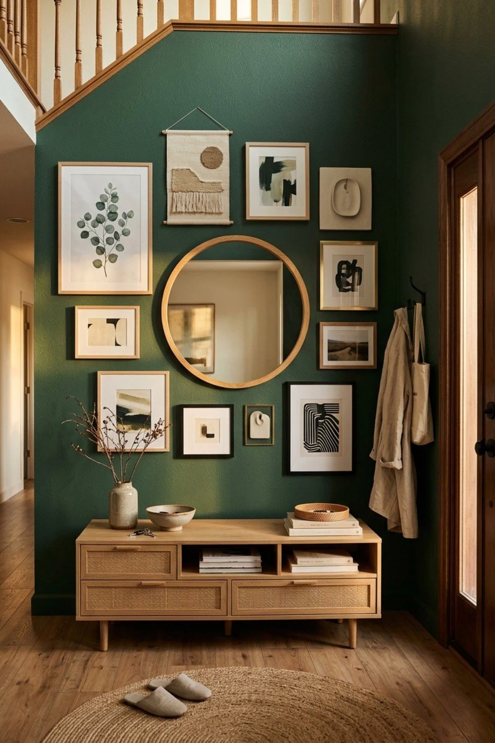 Mirror anchoring the art