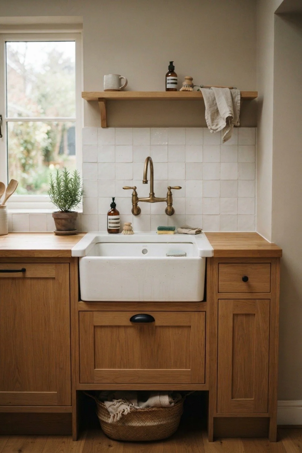 Fireclay apron sink