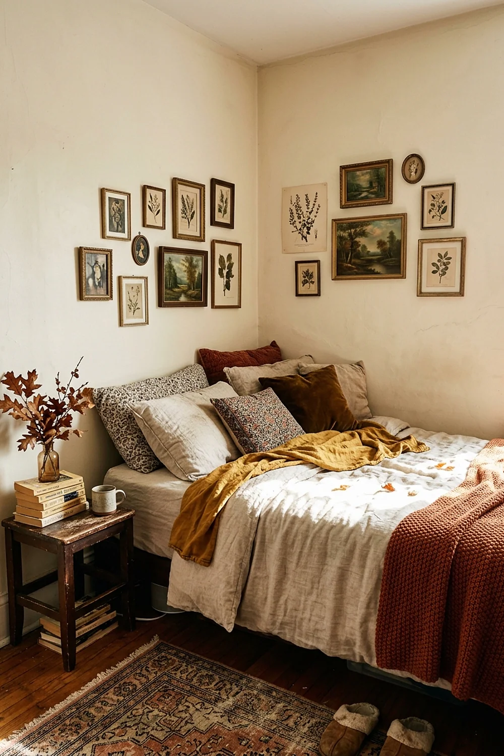 Bed pushed into the corner