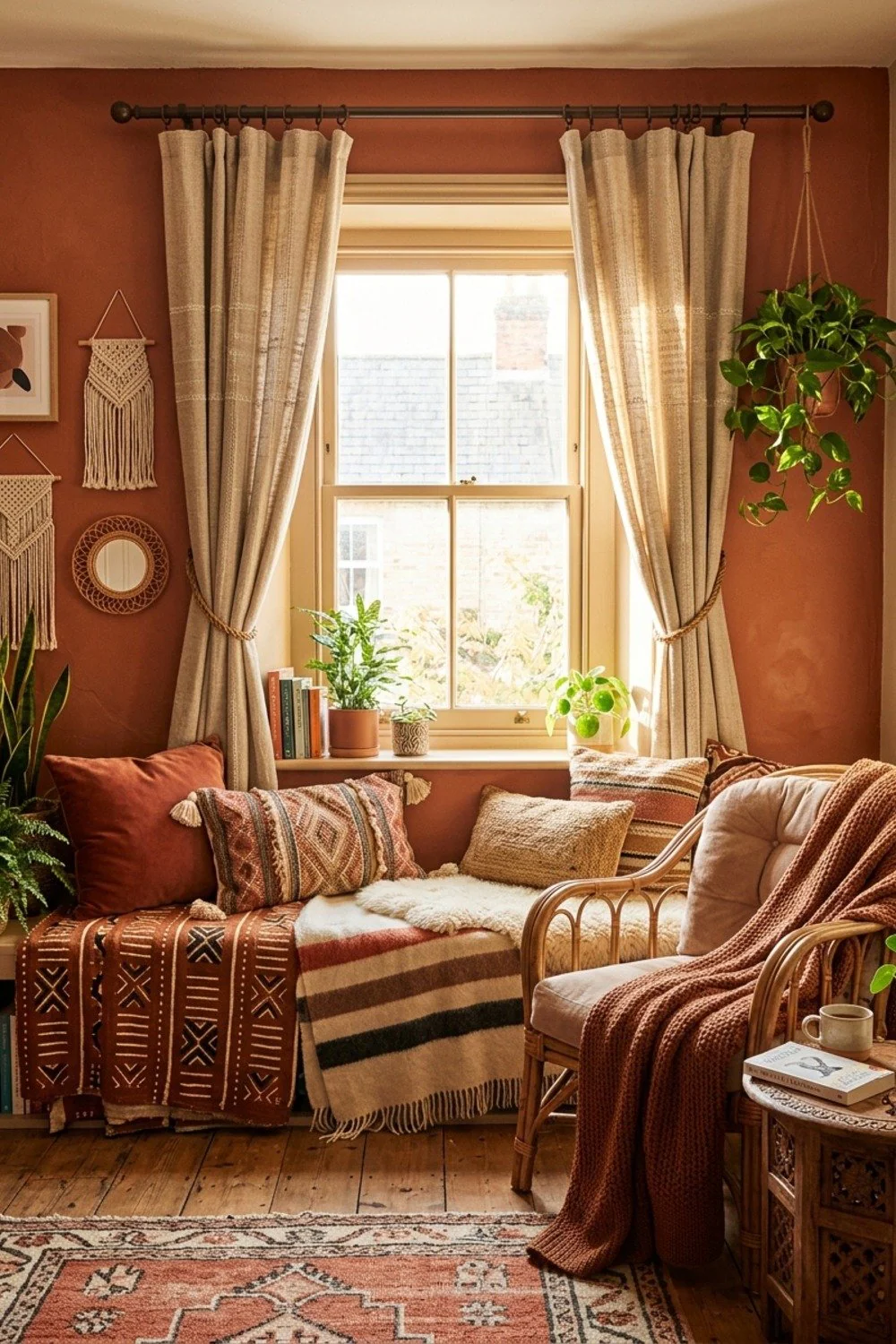 Paint-and-curtain treatment