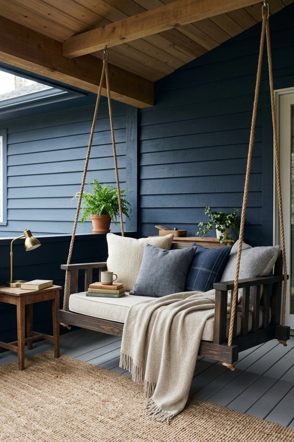 Covered porch swing