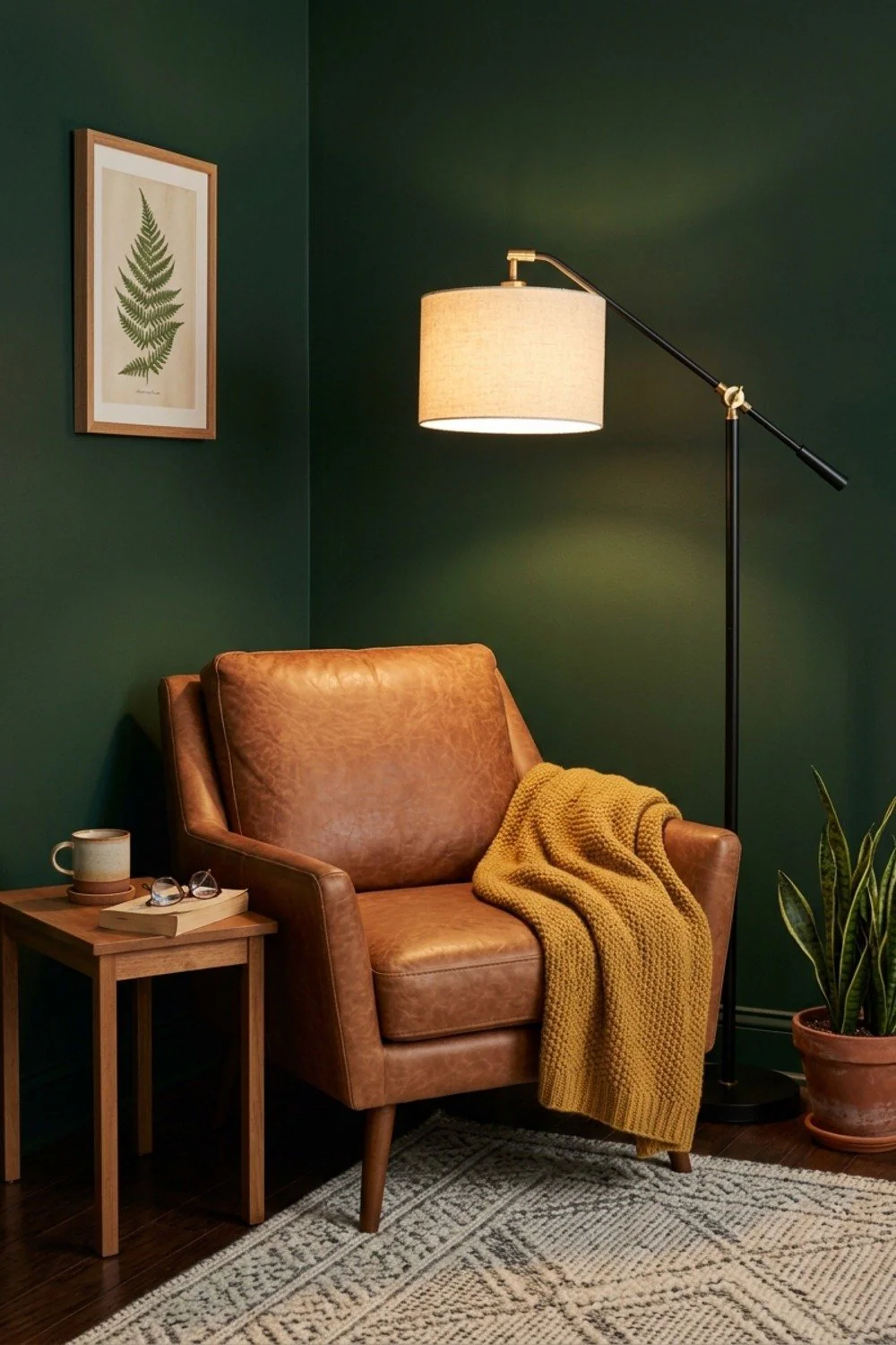 Deep-green corner