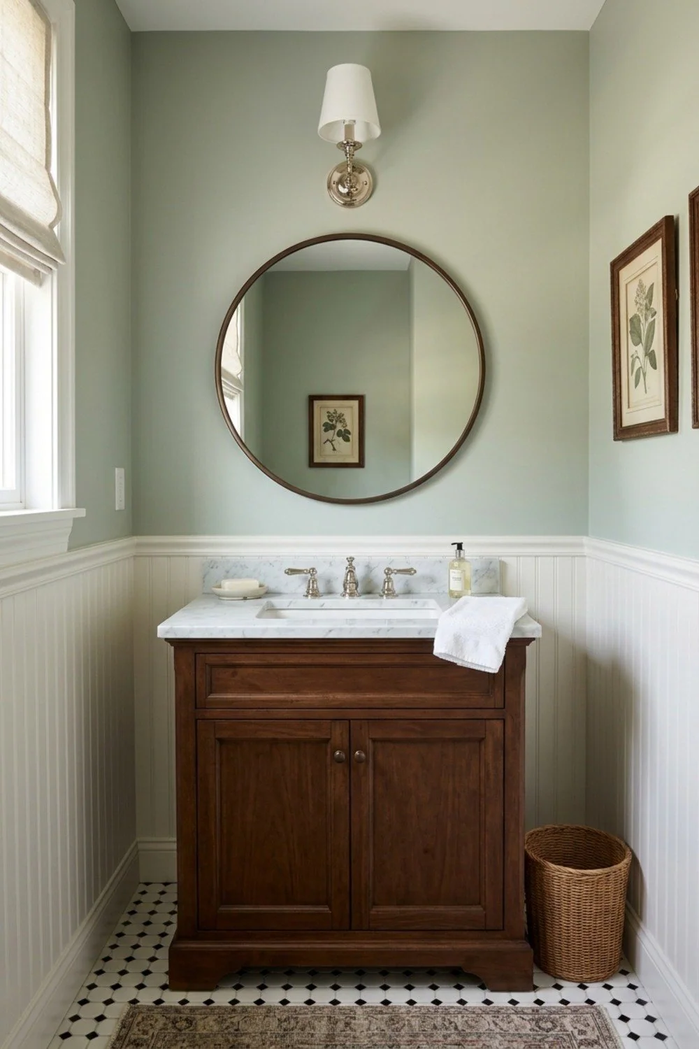 Match a round mirror