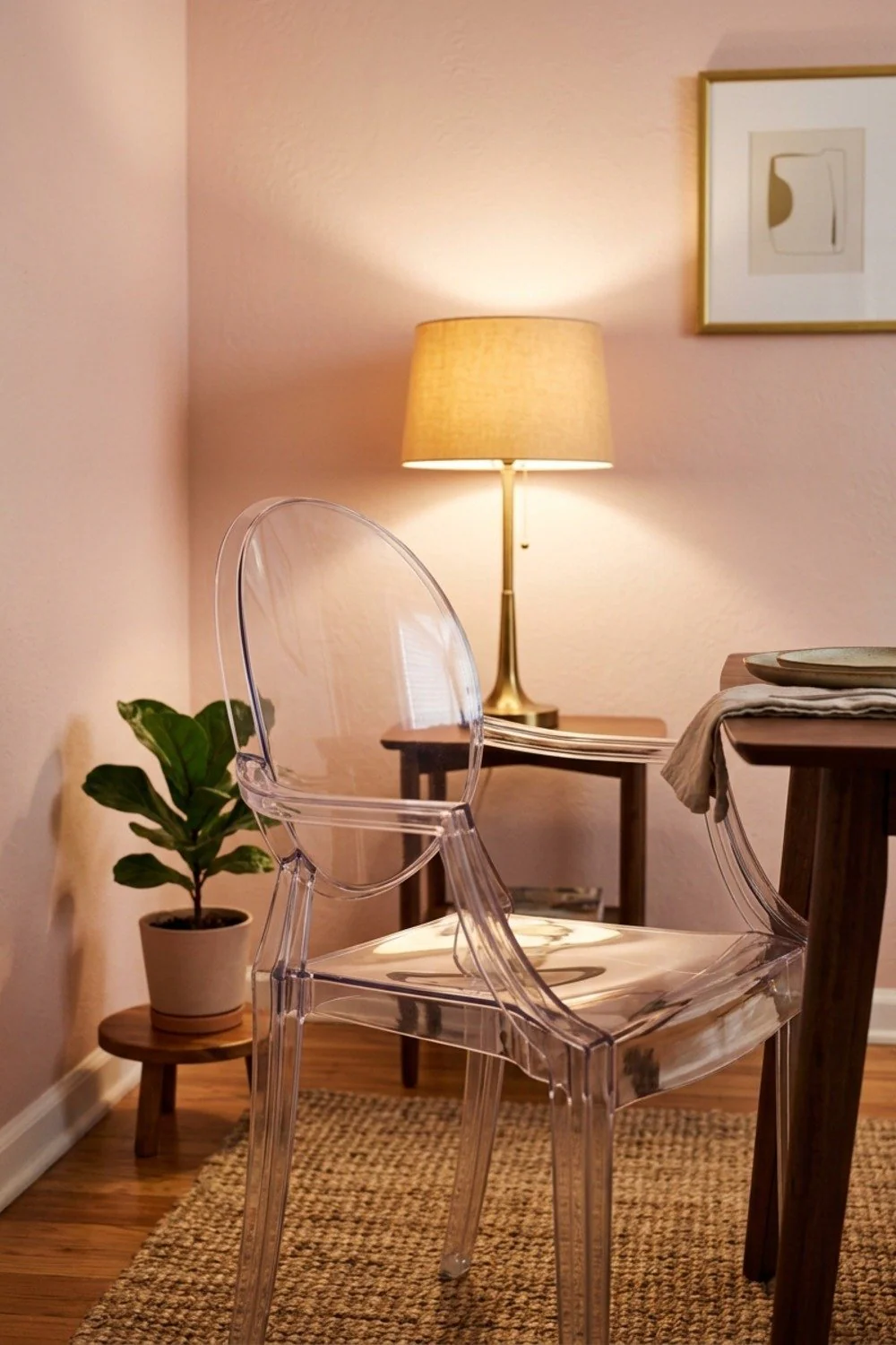 Clear acrylic chairs