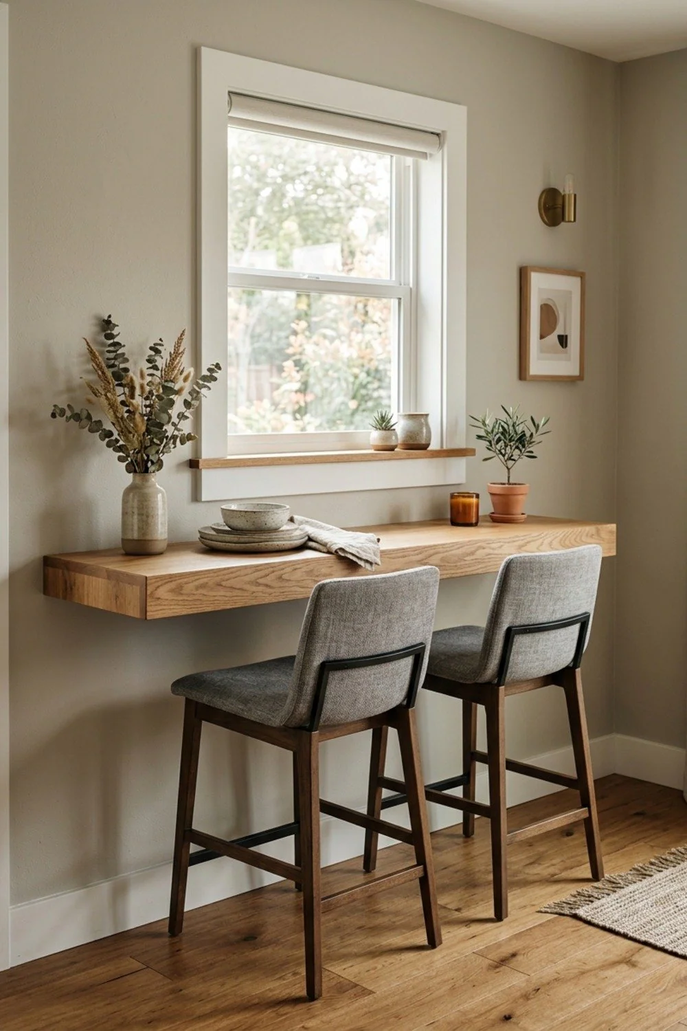 Wall-mounted counter ledge