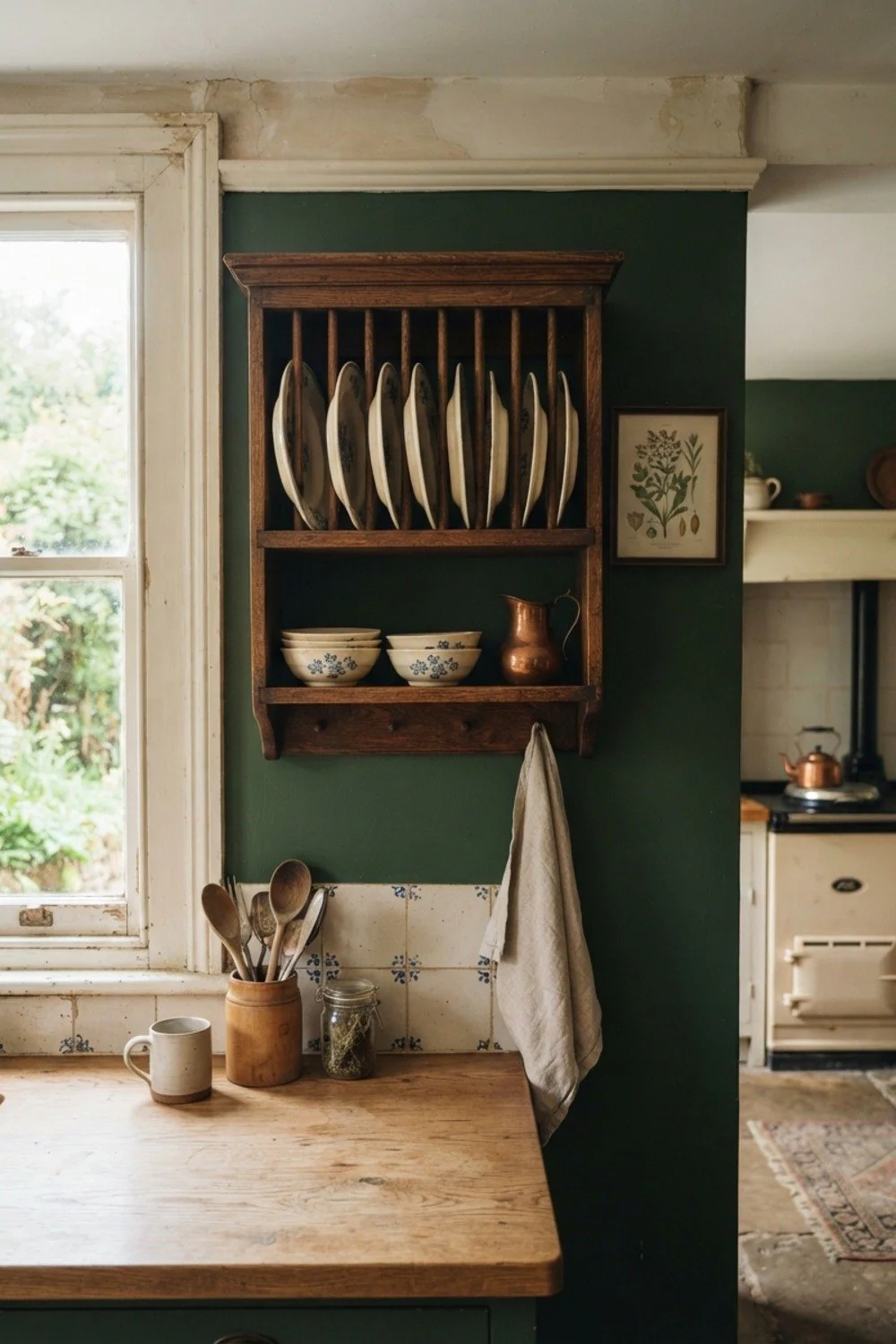 Wall-mounted plate rack