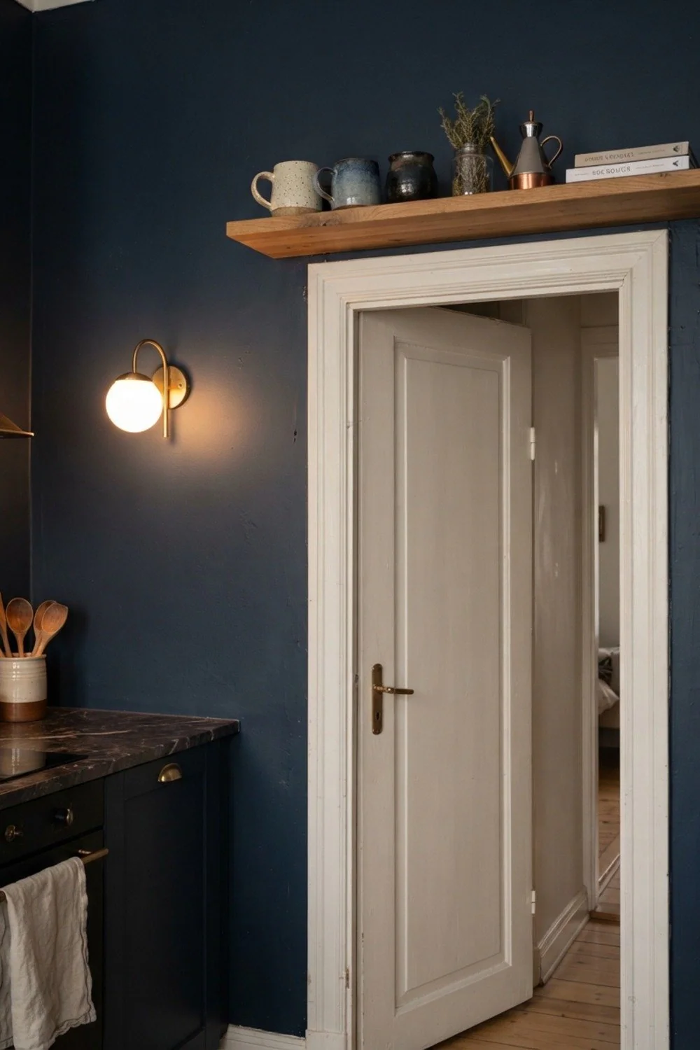 Shelf above the doorframe