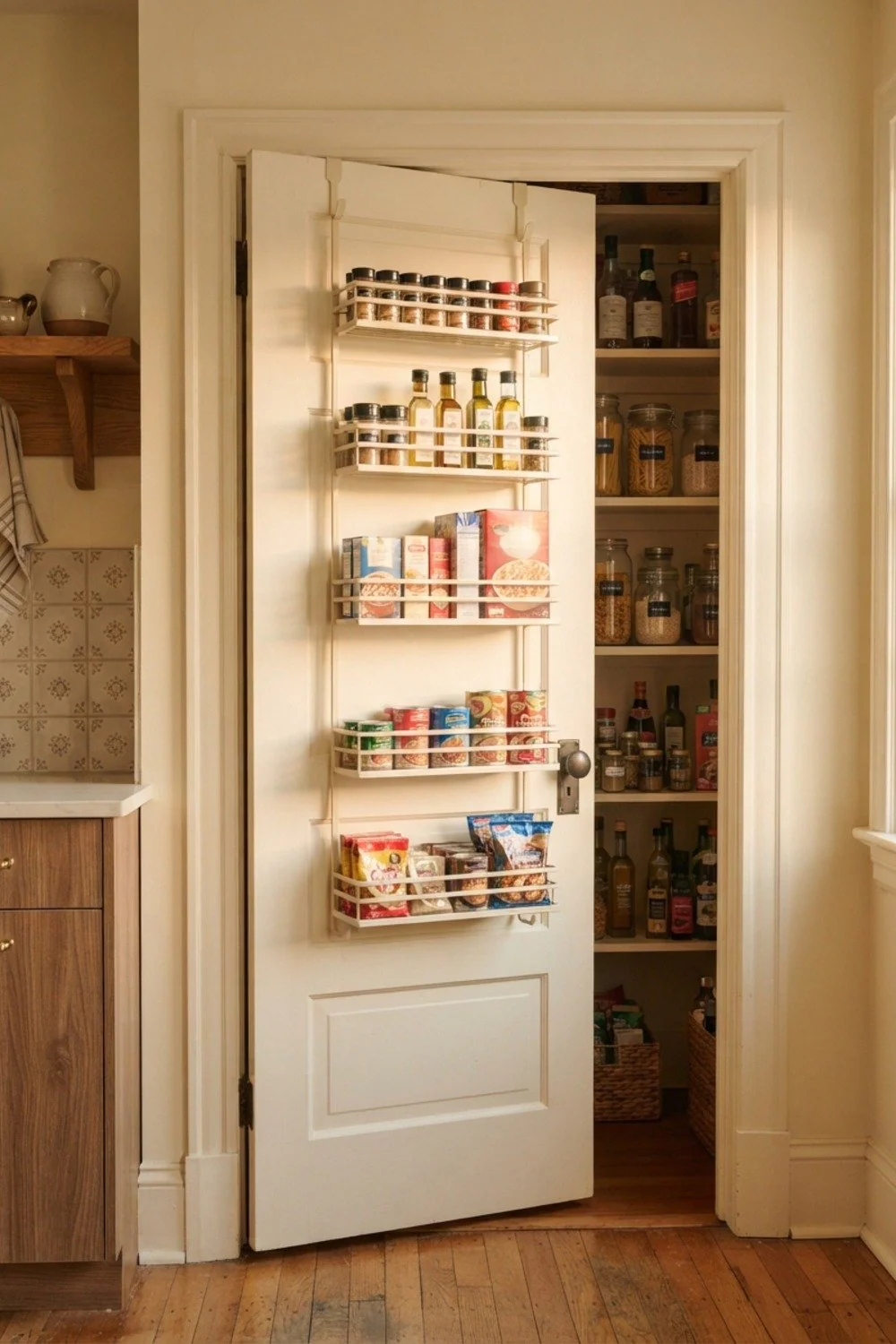 Over-the-door pantry rack