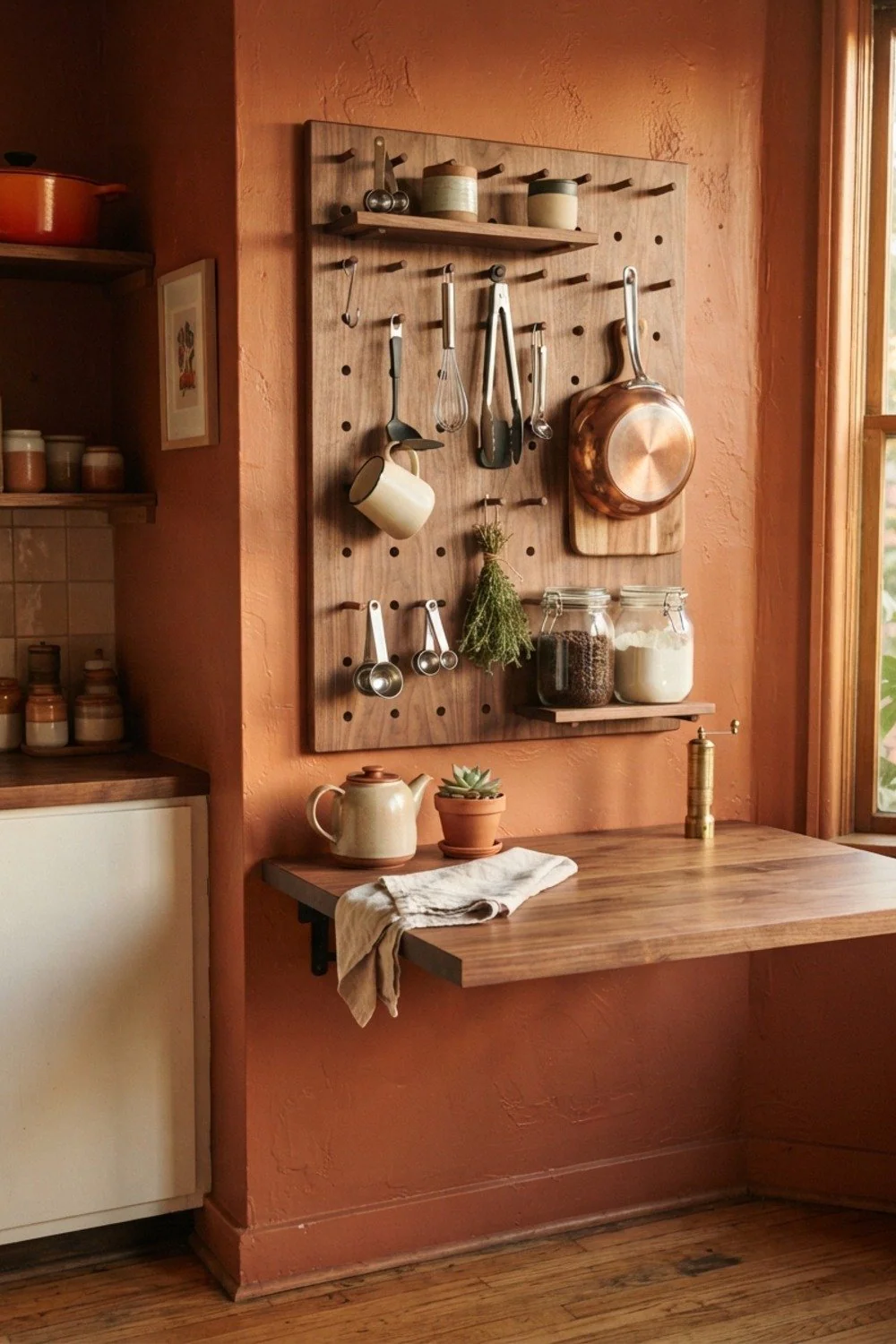 Pegboard wall