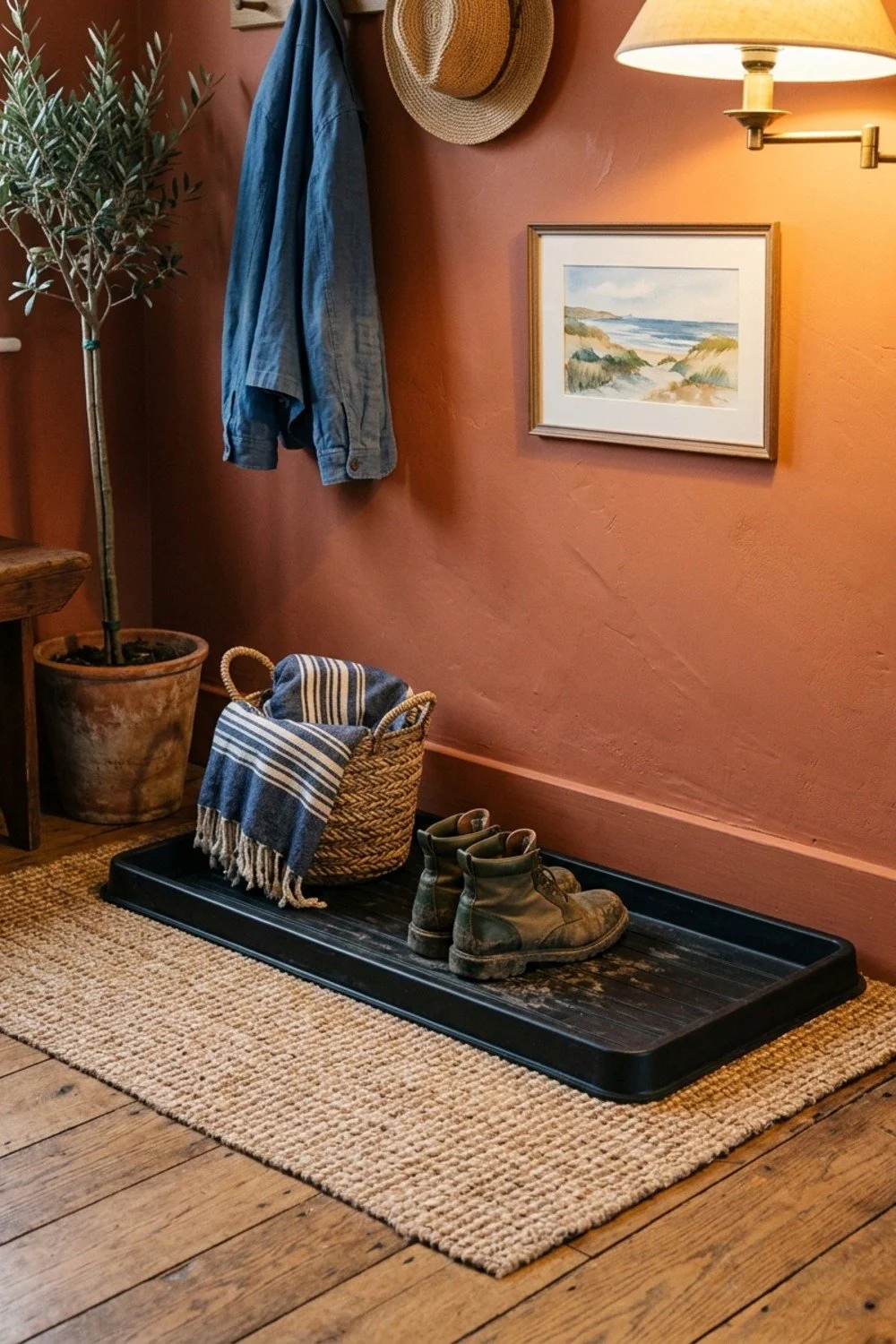 Rubber boot tray
