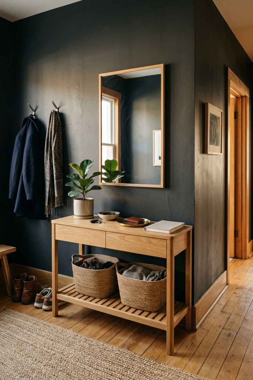 Mirror about two-thirds the width