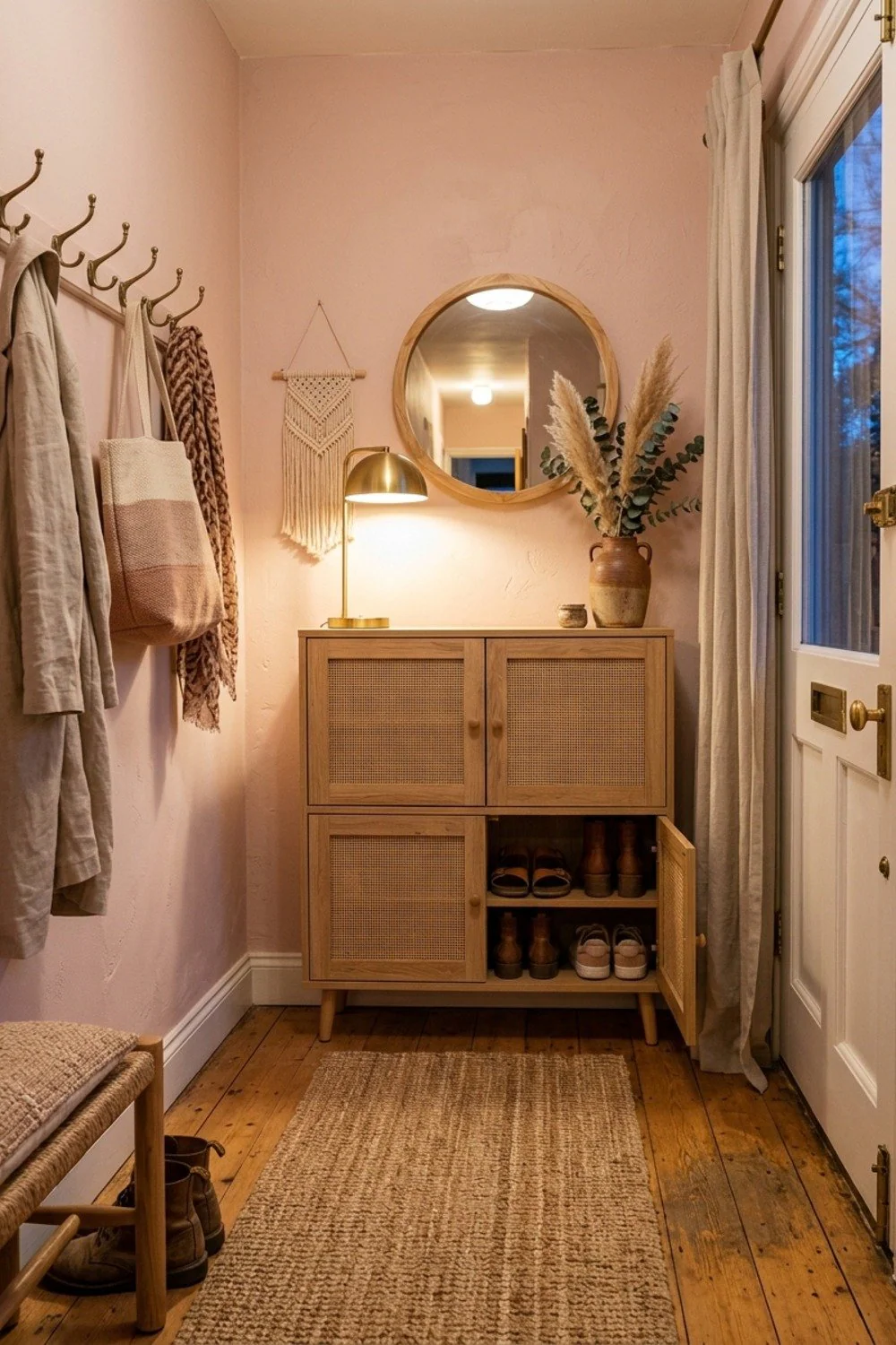 7-inch-deep shoe cabinet